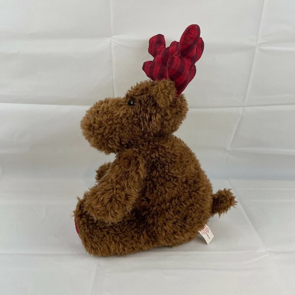 Bath & Body Works Brown Reindeer 12” Plush Christmas Red Plaid Stuffed Animal - Picture 5 of 7